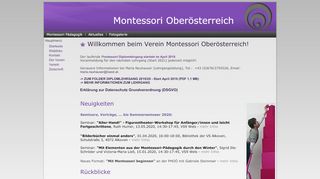 
                            5. Lehrgänge und Seminare: - Montessori Oberösterreich