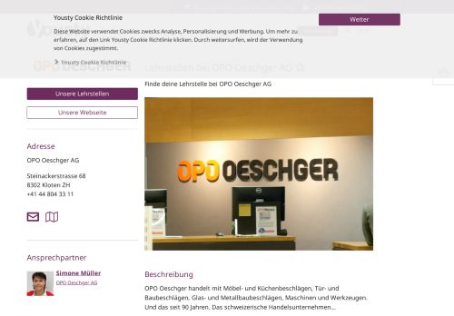 
                            10. Lehrstellen bei OPO Oeschger AG - Yousty