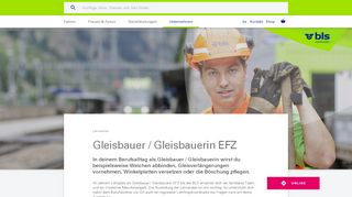 
                            12. Lehrstellen - Gleisbauer / Gleisbauerin EFZ - BLS AG
