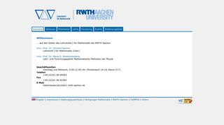 
                            3. Lehrstuhl I für Mathematik