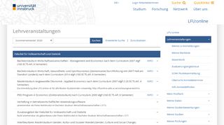 
                            9. Lehrveranstaltungen - LFU:online - Universität Innsbruck