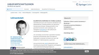 
                            7. Lehrwerkstatt • Definition | Gabler Wirtschaftslexikon