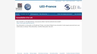 
                            3. LEI France : Consultation d'un LEI - Insee