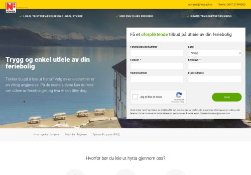 
                            4. Lei ut hytta eller feriehuset gjennom NOVASOL | NOVASOL.no