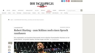 
                            10. Leichtathlektik-EM: Robert Harting - zum Schluss noch einen Spruch ...