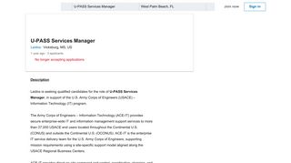 
                            8. Leidos hiring U-PASS Services Manager in Vicksburg, MS, US | LinkedIn