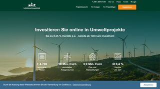 
                            2. LeihDeinerUmweltGeld: Jetzt online in Umweltprojekte investieren