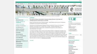 
                            11. Leihfrist – Universitäts- und Landesbibliothek ... - ULB Darmstadt