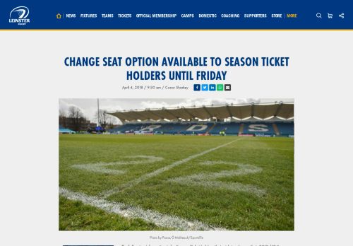 
                            6. Leinster Rugby | Change seat option available to Season Ticket ...