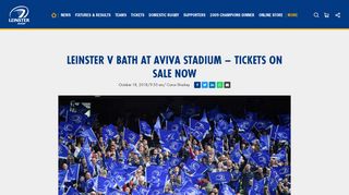 
                            5. Leinster Rugby | Leinster v Bath at Aviva Stadium – Tickets on sale ...