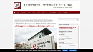 
                            13. Leipziger Internet Zeitung: Arbeitsagentur und Jobcenter Leipzig ...