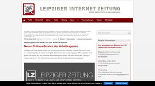 
                            9. Leipziger Internet Zeitung: Neuer Online-eService der Arbeitsagentur ...