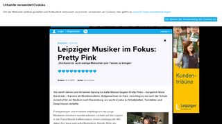 
                            2. Leipziger Musiker im Fokus: Pretty Pink, | urbanite.net