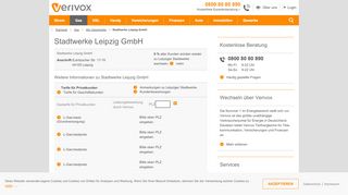 
                            11. Leipziger Stadtwerke (Gastarife und Gaspreise) - Verivox