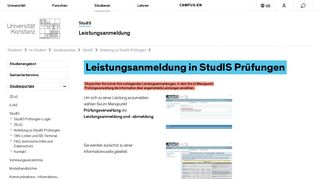
                            4. Leistungsanmeldung | Anleitung zu StudIS Prüfungen | StudIS ...