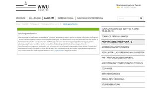 
                            11. Leistungsnachweise - Rechtswissenschaftliche Fakultät WWU Münster