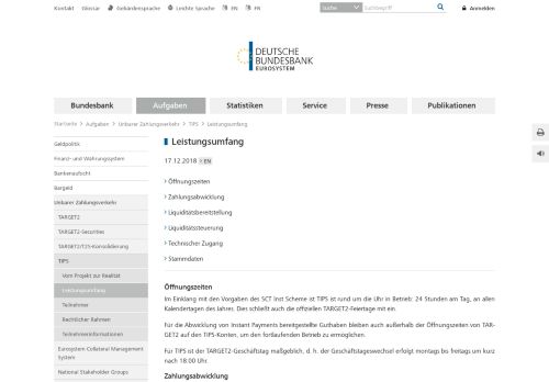 
                            7. Leistungsumfang | Deutsche Bundesbank