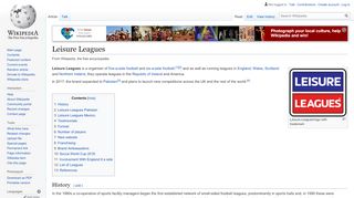 
                            8. Leisure Leagues - Wikipedia