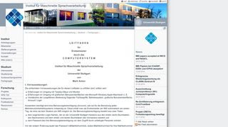 
                            11. Leitfaden für IMS-Rechner - | Institut für Maschinelle ...