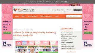 
                            3. Lekárne Dr.Max sprístupnili svoj e-learning odbornej ... - Eduworld.sk