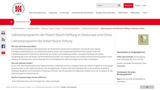 
                            12. Lektorenprogramm der Robert-Bosch-Stiftung in Osteuropa und China