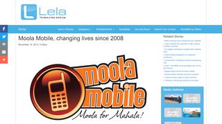 
                            6. Lela Mobile Online - Moola Mobile, changing lives since 2008