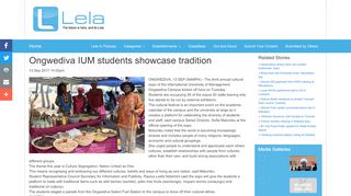 
                            13. Lela Mobile Online - Ongwediva IUM students showcase tradition