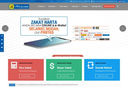 
                            8. Lembaga Zakat Selangor: Laman Utama