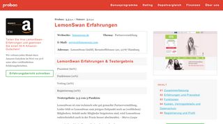 
                            10. LemonSwan Erfahrungen 2019 - die ElitePartner- und Parship ...