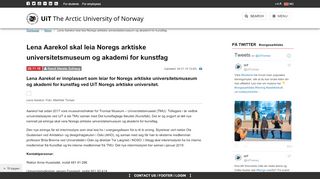 
                            13. Lena Aarekol skal leia Noregs arktiske universitetsmuseum og ...