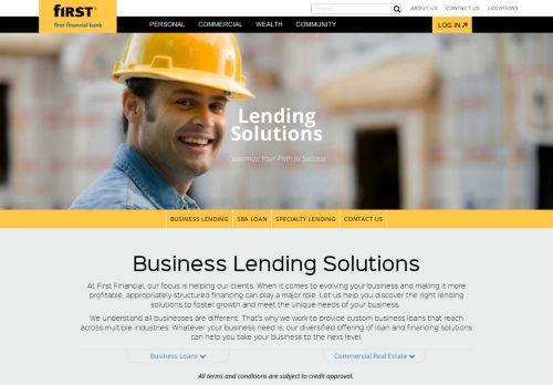 
                            9. Lending Solutions - First Financial Bank
