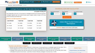 
                            8. Lendingkart Business Loan EMI Calculator Feb 2019 - MyLoanCare