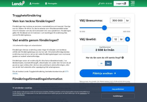 
                            12. Lendo Trygghetsförsäkring – Lendo.se