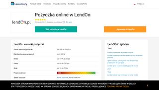 
                            5. ≡ LendOn: logowanie ≫ konto ≫ rejestracja • kontakty • opinie ...