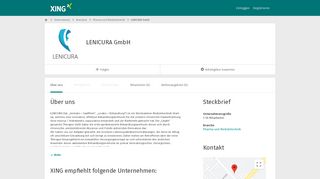 
                            5. LENICURA GmbH als Arbeitgeber | XING Unternehmen
