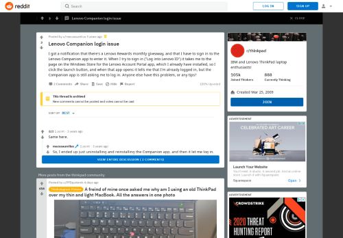 
                            5. Lenovo Companion login issue : thinkpad - Reddit
