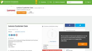
                            9. Lenovo Customer Care, Complaints and Reviews