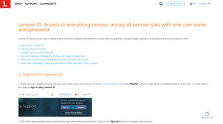 
                            7. Lenovo ID: Access to everything Lenovo, across all Lenovo sites with ...