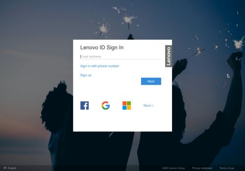 
                            6. Lenovo ID sign in