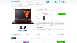 
                            13. Lenovo Legion Y520 Price in the Philippines and Specs | ...