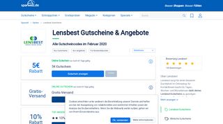 
                            7. Lensbest Gutschein | 10% Rabatt | Februar 2019 | SPARWELT