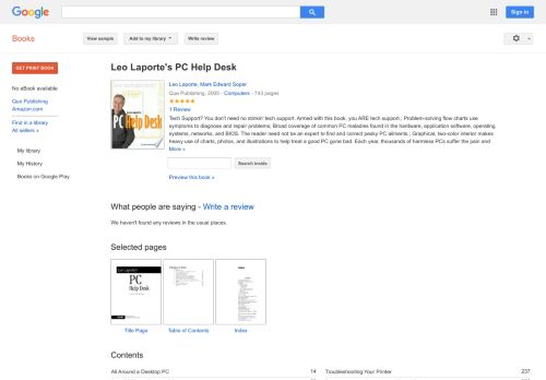 
                            9. Leo Laporte's PC Help Desk  - Google بکس کا نتیجہ