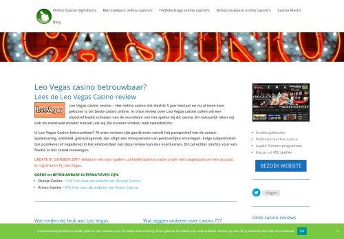 
                            7. Leo Vegas Casino Betrouwbaar - Online Casino Oplichters