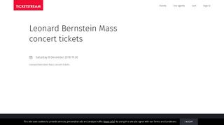 
                            8. Leonard Bernstein Mass concert tickets