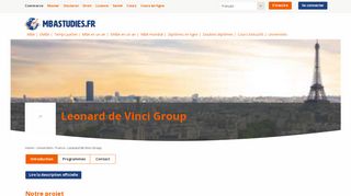 
                            13. Leonard de Vinci Group, Paris, France - Diplômes de MBA