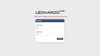 
                            11. LEONARDO CMS - Login