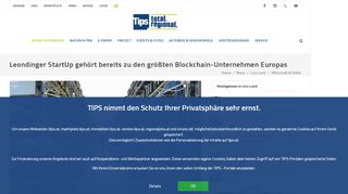 
                            12. Leondinger StartUp gehört bereits zu den größten Blockchain ... - Tips