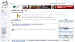 
                            6. Leonel da Silva Araujo - Wikipedia