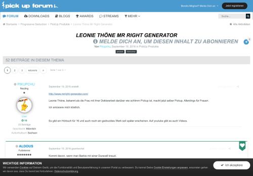 
                            6. Leonie Thöne Mr Right Generator - PickUp Produkte - Pick Up Forum ...