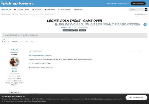 
                            8. Leonie Viola Thöne - GAME OVER - Kreativraum - Pick Up Forum - The ...